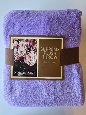 NWT Northpoint Supreme Plush Throw - Lilac Purple Lavendar